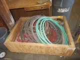 CRATE W/ASSORTED AIR & WATER HOSE