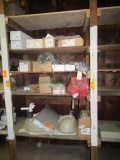 CONTENTS OF SHELF - ASSORTED SINKS, FITTINGS & FIXTURES