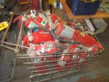 CART W/ASSORTED FIRE EXTINGUISHERS