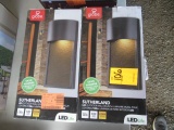 (2) GLOBE SUTHERLAND LED OUTDOOR WALL MOUNT LIGHTS