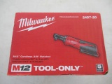 MILWAUKEE M12 CORDLESS 3/8'' RATCHET (TOOL ONLY)