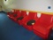 (5) RED UPHOLSTERED CHAIRS