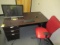 WOOD DESK W/CHAIR