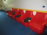 (5) RED UPHOLSTERED CHAIRS