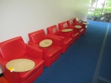 (6) RED UPHOLSTERED CHAIRS