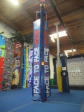 KLIME WALLZ FACE TO FACE RACE CLIMBING WALL W/(4) HARNESSES, APPROX 16'6'' TALL (*BUYER RESPONSIBLE