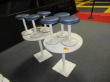 (2) PEDISTAL TABLES W/(6) STOOLS