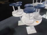 (2) PEDISTAL TABLES W/(6) STOOLS