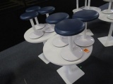 (2) PEDISTAL TABLES W/(6) STOOLS