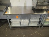 STAINLESS STEEL PREP TABLE