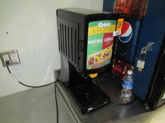 GEHLS HOT TOP 2 CHEESE/CHILI DISPENSER