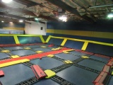 ''DODGEBALL'' TRAMPOLINE APPROX. 55' X 52' X 8'9'' (* BUYER IS RESPONSIBLE FOR DISSASEMBLY & REMOVAL