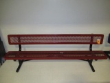 PARK N POOL 8' METAL BENCH (RED)