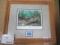 In The Stream by Geoff Hager signed w/ - 1994 Trout unlimited stamp, framed 19'' x 16''