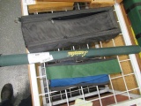 Black rod soft case, 2 - rod socks and - Lamiglass rod hard case