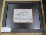 Chinook sketch in dark frame 24'' x 20''