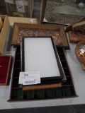 4 - Picture frames, wood organizer and copper - relief picture
