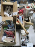4 boxes - fly organizer, misc fishing items - decorations