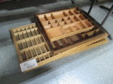 4 - assorted wood organizers