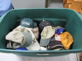Baseball caps in tote assorted