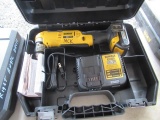 DEWALT 20V RIGHT ANGLE DRILL W/ BATTERY, CHARGER & CASE