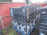 (2) PLASTIC CRATES W/METAL CART