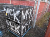 (2) PLASTIC CRATES W/METAL CART