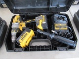 DEWALT 20V DRILL W/ BATTERIES, CHARGER & CASE