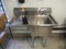 STAINLESS STEEL 24'' X 39'' SINGLE BASIN PREP SINK (*BUYER RESPONSIBLE FOR DISSASEMBLY & REMOVAL)