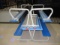 (2) SOUTHERN PIKNIK 6' METAL PICNIC TABLES