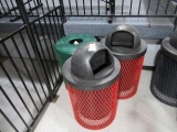 (3) ASSORTED METAL TRASH CAN CAGES