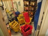 ASSORTED MOP BUCKETS & MOPS