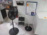 SIGN, FAN & STEP LADDER