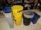 ASSORTED GARBAGE CANS