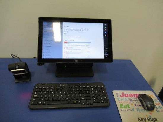 ELO TOUCH SCREEN COMPUTER W/HONEYWELL BARCODE SCANNER