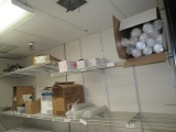 CONTENTS OF SHELVES - ASSORTED DISPOSABLE CUPS & TRAYS