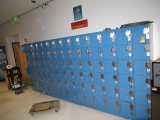 84 UNIT COIN OPERATED LOCKERS (*SOME MISSING LOCKS