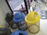 (3) METAL TRASH CAN CAGES