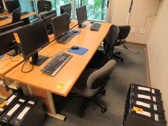 (3) DESKS W/CHAIRS