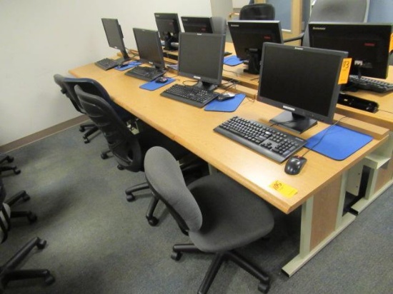 (4) DESKS W/CHAIRS