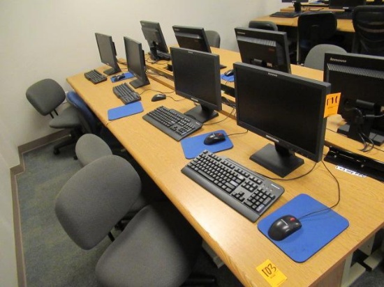 (4) LENOVO MONITORS