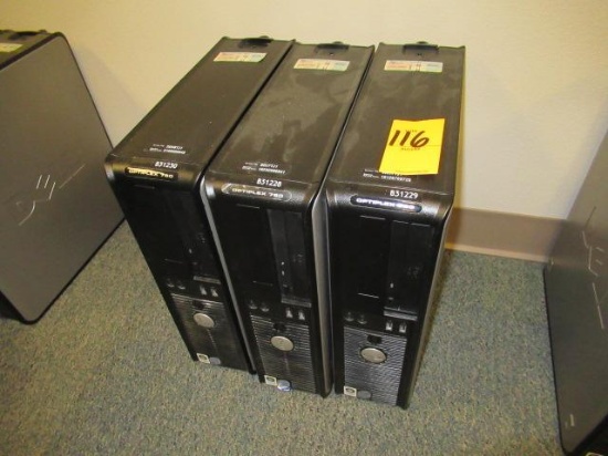 (3) DELL OPTIPLEX 760 COMPUTERS (UNKNOWN PASSWORDS)