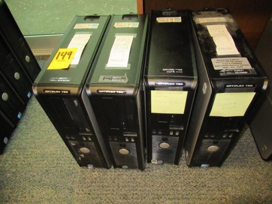 (4) DELL COMPUTERS (UNKNOWN PASSWORDS)