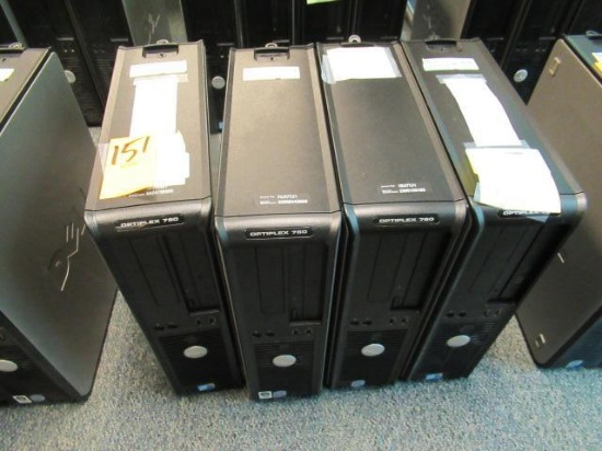 (4) DELL COMPUTERS (UNKNOWN PASSWORDS)