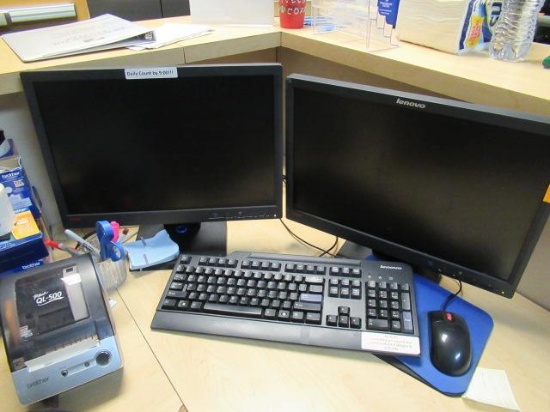 (3) LENOVO MONITORS