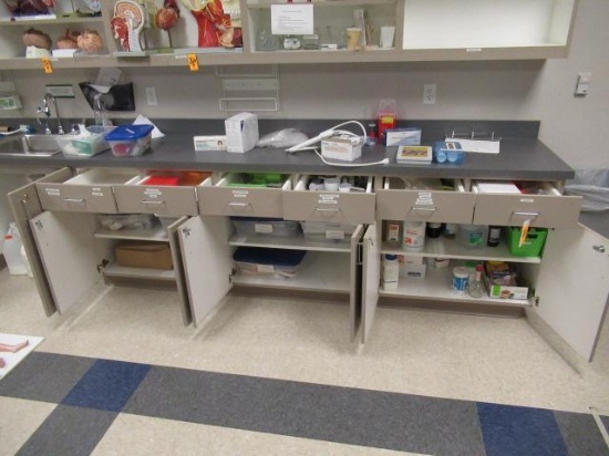 CONTENTS OF CABINETS - ASSORTED MEDICAL SUPPLIES