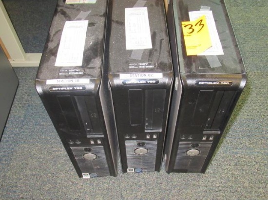 (3) DELL OPTIPLEX 760