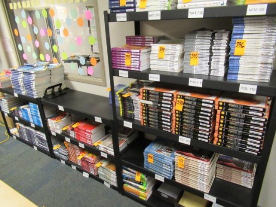 (3) METAL SHELVES