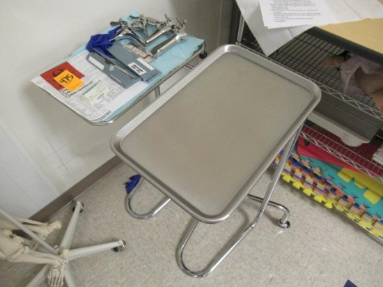 (2) STAINLESS STEEL MEDICAL TRAYS W/ TOOLS