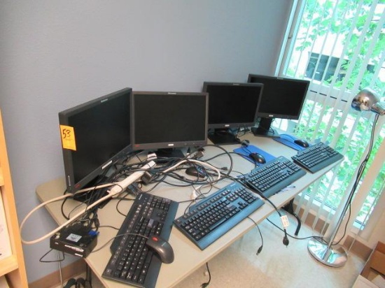 (4) LENOVO MONITORS